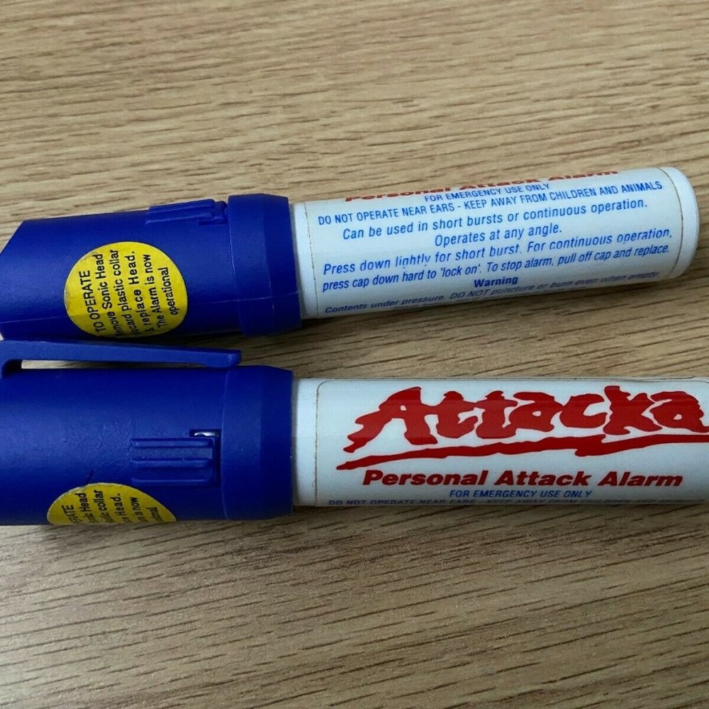 - PERSONAL ATTACK ALARMS for safety with loud siren deter attack rescue alert-er